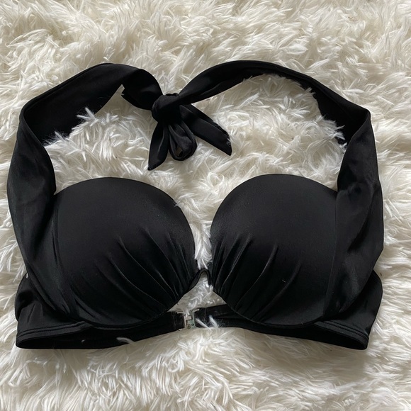 Black H&M Bathing Suit Bikini Top - Padded - 36B - Picture 1 of 6